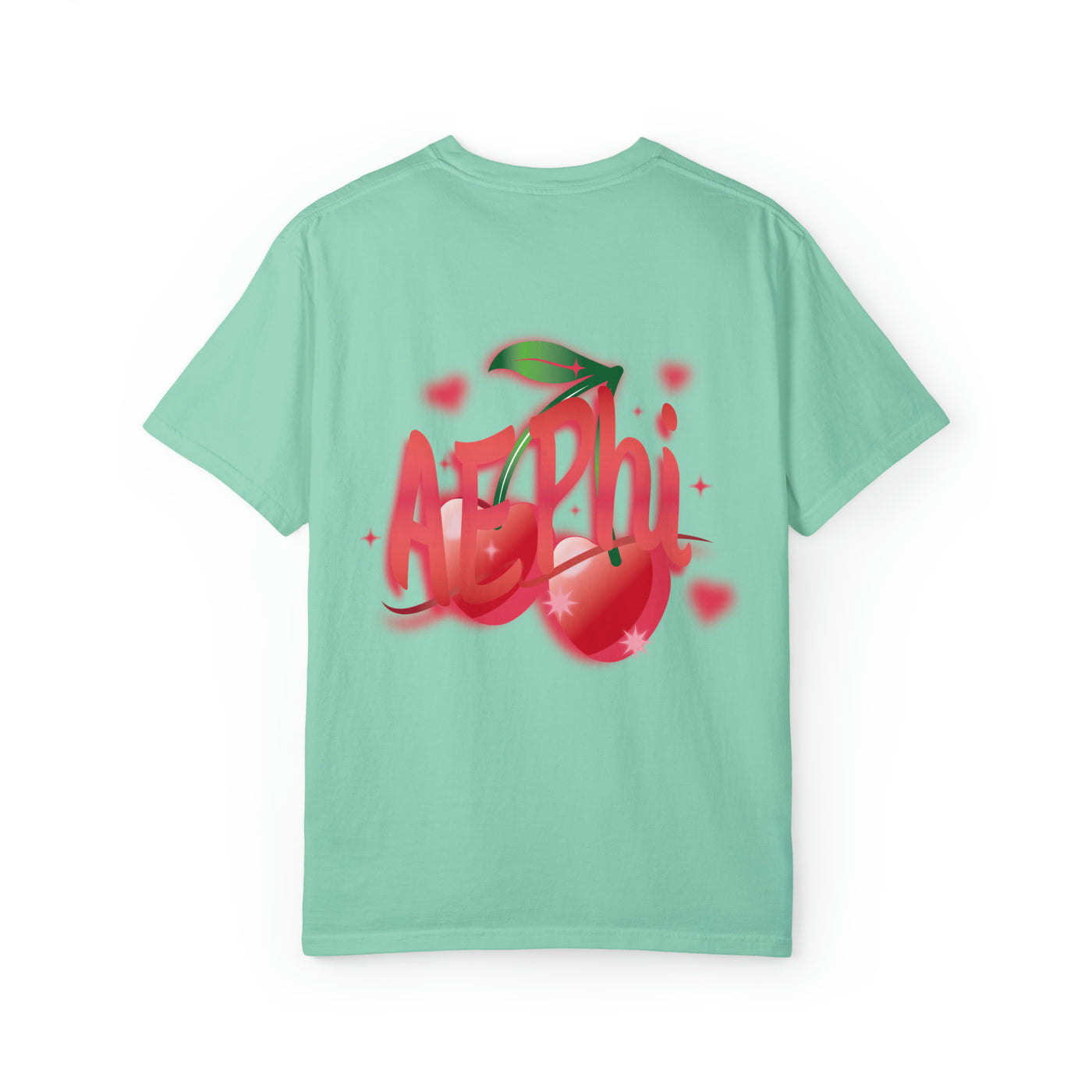 Alpha Epsilon Phi Cherry Airbrush Sorority T-shirt