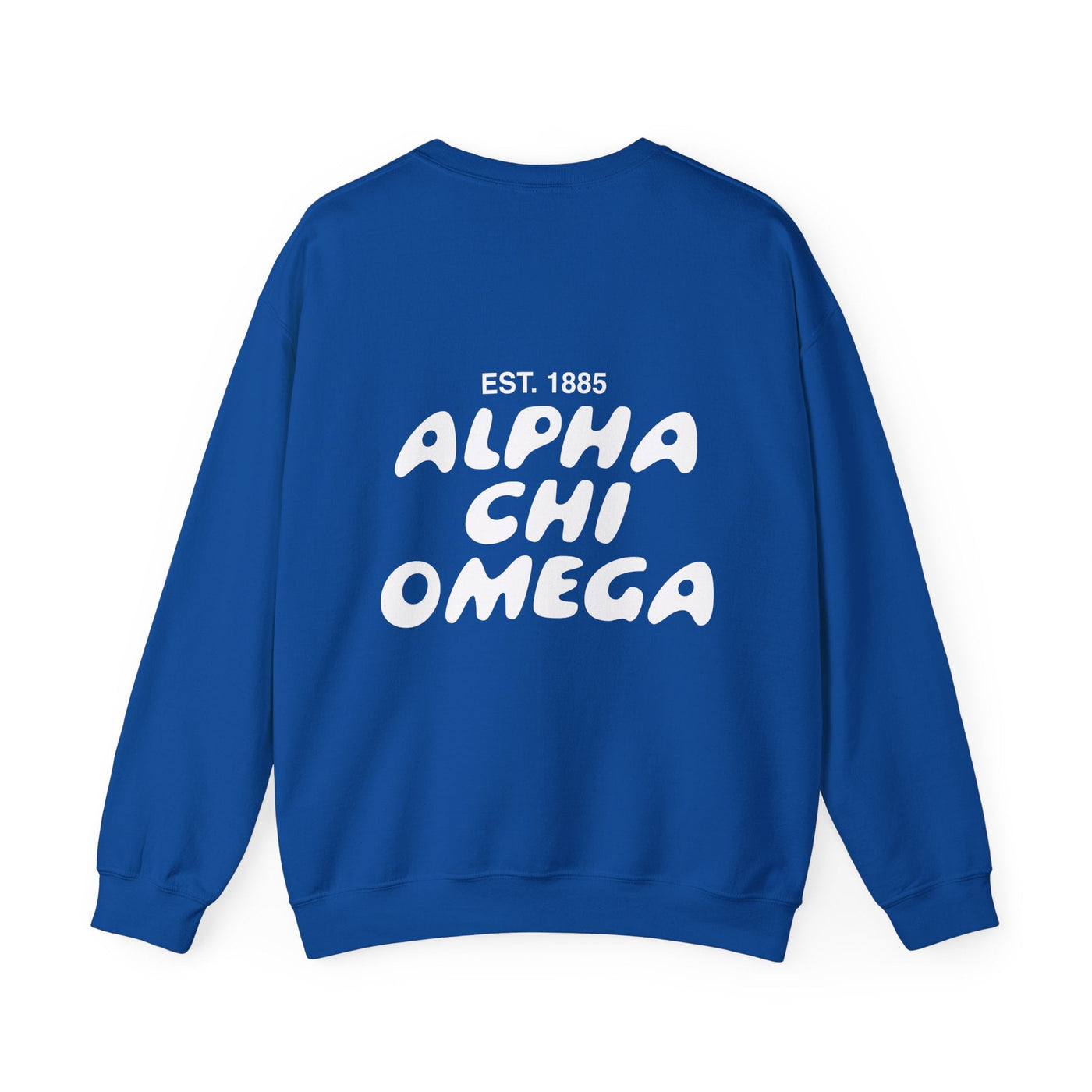 Alpha Chi Omega Bubble Font Sorority Crewneck Sweatshirt | Alpha Chi AXO Trendy Sweatshirt | Big Little Gift | Recruitment Gift