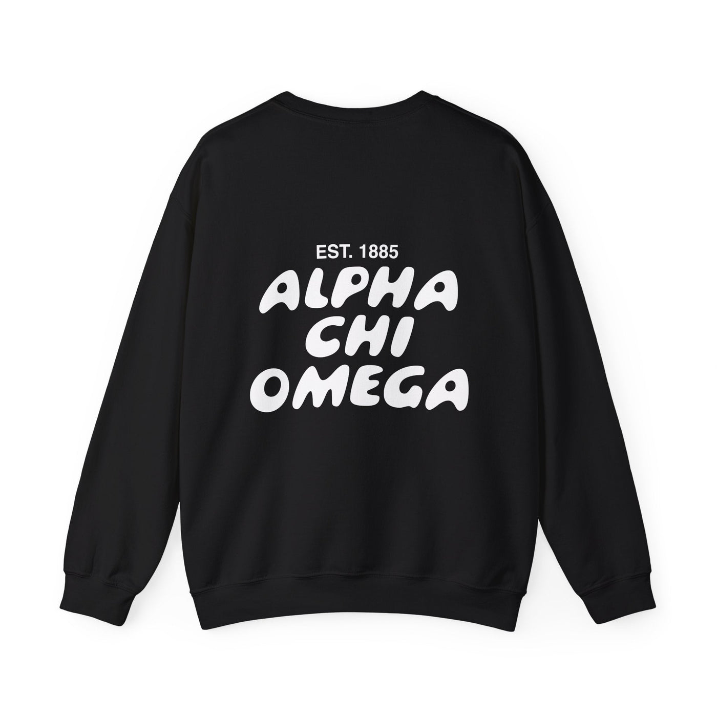 Alpha Chi Omega Bubble Font Sorority Crewneck Sweatshirt | Alpha Chi AXO Trendy Sweatshirt | Big Little Gift | Recruitment Gift