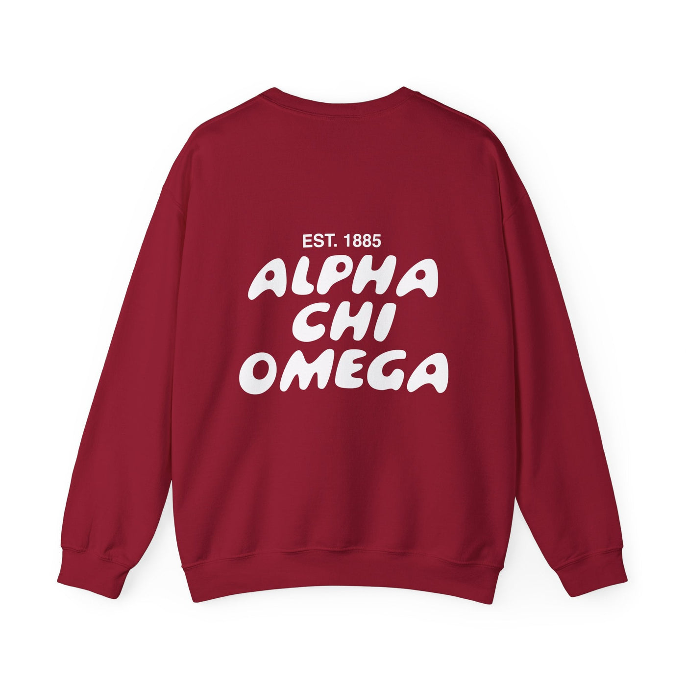 Alpha Chi Omega Bubble Font Sorority Crewneck Sweatshirt | Alpha Chi AXO Trendy Sweatshirt | Big Little Gift | Recruitment Gift