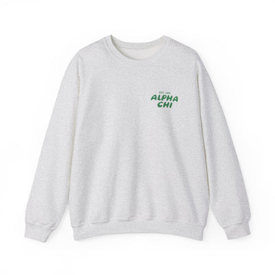 Alpha Chi Omega Bubble Font Sorority Crewneck Sweatshirt | Alpha Chi AXO Trendy Sweatshirt | Big Little Gift | Recruitment Gift