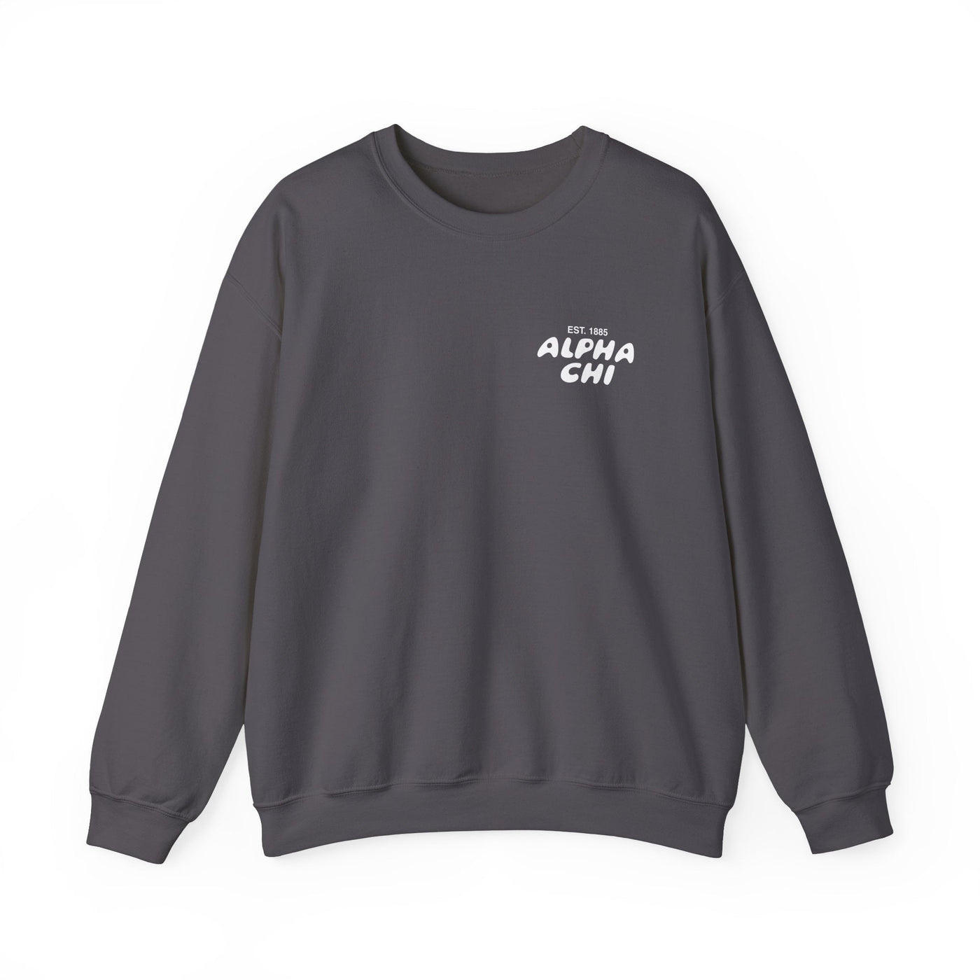 Alpha Chi Omega Bubble Font Sorority Crewneck Sweatshirt | Alpha Chi AXO Trendy Sweatshirt | Big Little Gift | Recruitment Gift