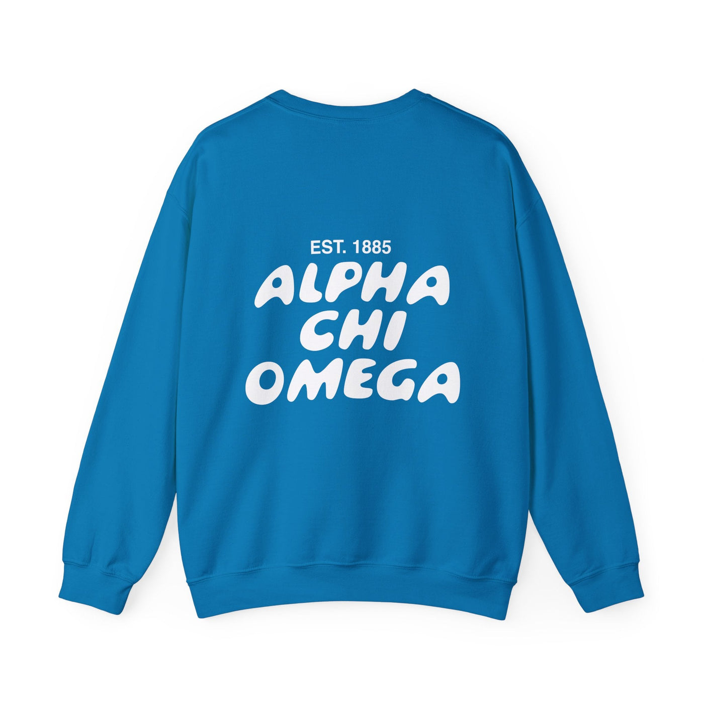 Alpha Chi Omega Bubble Font Sorority Crewneck Sweatshirt | Alpha Chi AXO Trendy Sweatshirt | Big Little Gift | Recruitment Gift