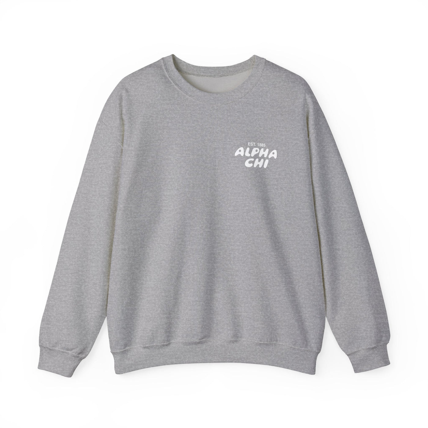 Alpha Chi Omega Bubble Font Sorority Crewneck Sweatshirt | Alpha Chi AXO Trendy Sweatshirt | Big Little Gift | Recruitment Gift