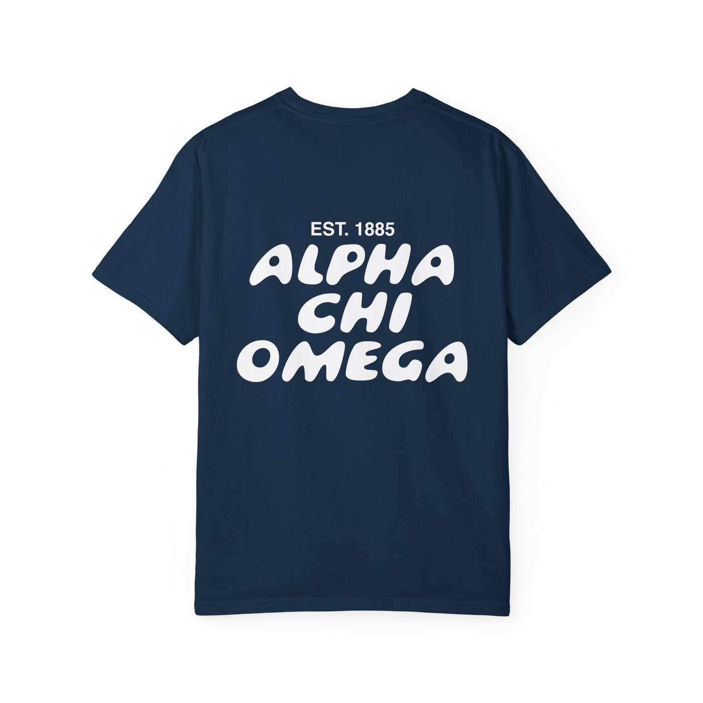 Alpha Chi Omega Bubble Letter T-Shirt | AXO Trendy College Greek Custom Oversized Shirt | Big Little Sorority T Shirt Gift