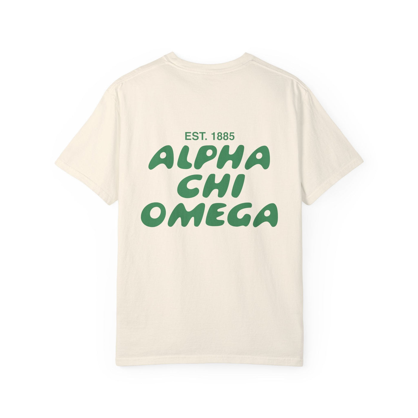 Alpha Chi Omega Bubble Letter T-Shirt | AXO Trendy College Greek Custom Oversized Shirt | Big Little Sorority T Shirt Gift