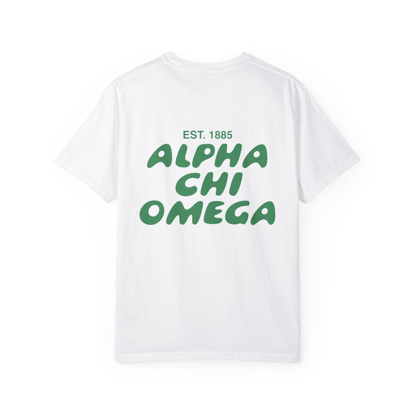 Alpha Chi Omega Bubble Letter T-Shirt | AXO Trendy College Greek Custom Oversized Shirt | Big Little Sorority T Shirt Gift