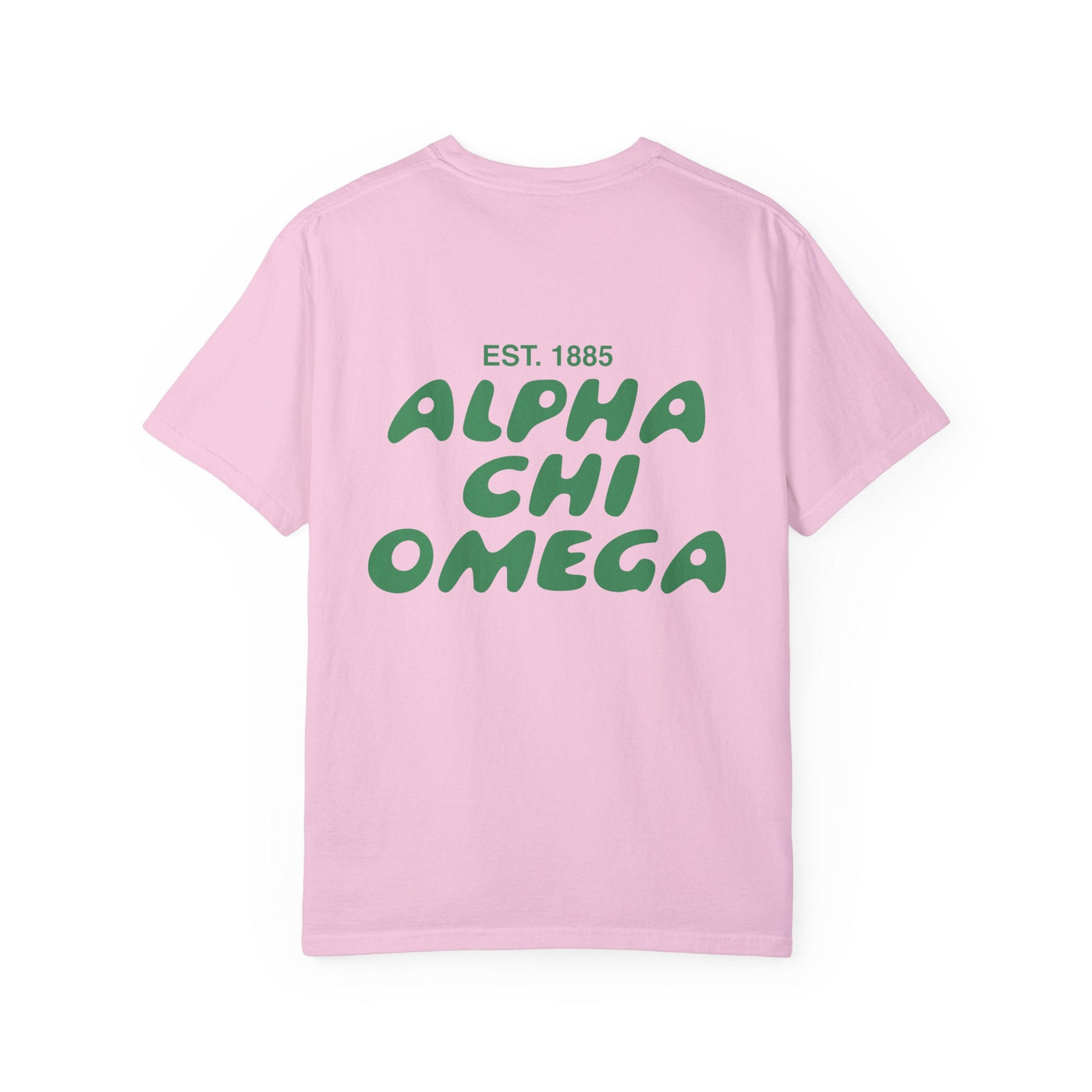 Alpha Chi Omega Bubble Letter T-Shirt | AXO Trendy College Greek Custom Oversized Shirt | Big Little Sorority T Shirt Gift