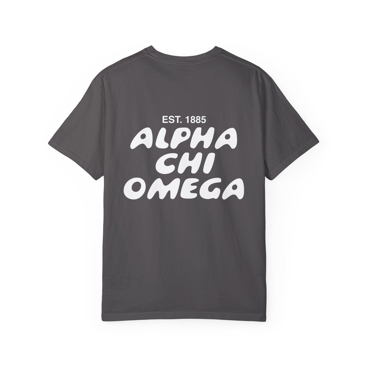 Alpha Chi Omega Bubble Letter T-Shirt | AXO Trendy College Greek Custom Oversized Shirt | Big Little Sorority T Shirt Gift