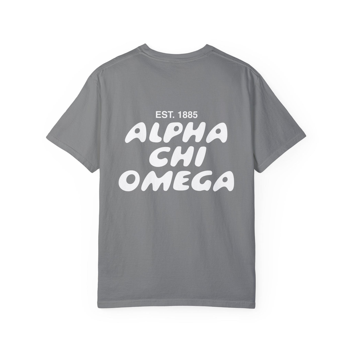 Alpha Chi Omega Bubble Letter T-Shirt | AXO Trendy College Greek Custom Oversized Shirt | Big Little Sorority T Shirt Gift