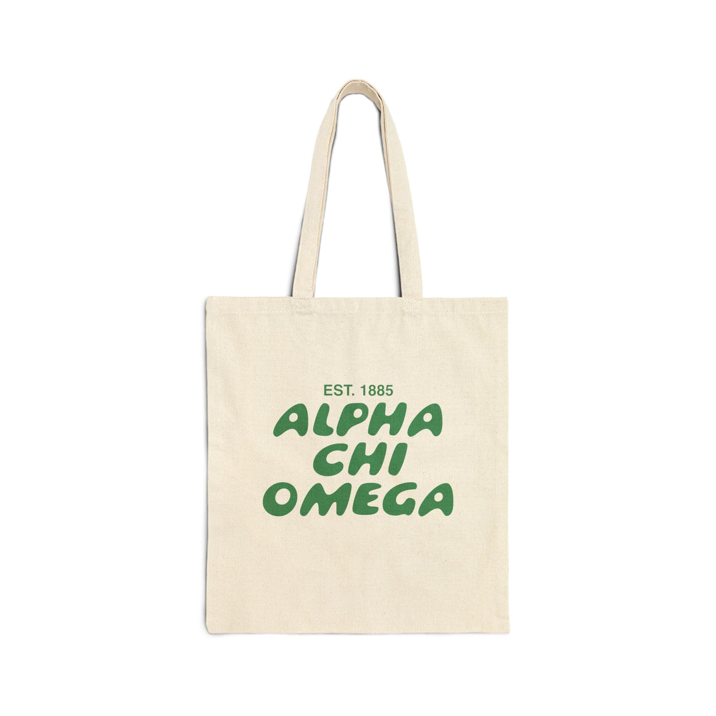 Alpha Chi Omega Bubble Text Trendy Tote Bag | AXO College Sorority Beach Bag | Big Little Gift