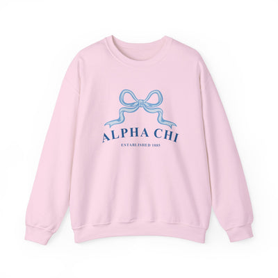 Alpha Chi Omega Ribbon Sorority Crewneck AXO Trendy Sweatshirt Big Little Recruitment Gift