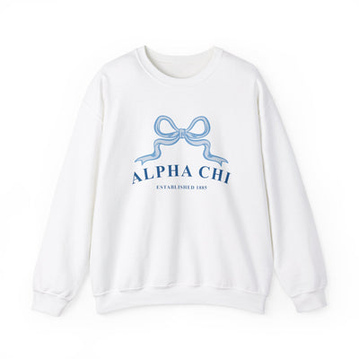 Alpha Chi Omega Ribbon Sorority Crewneck AXO Trendy Sweatshirt Big Little Recruitment Gift