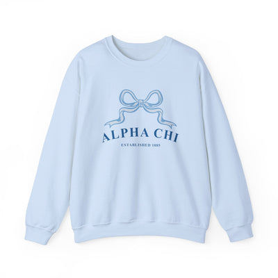 Alpha Chi Omega Ribbon Sorority Crewneck AXO Trendy Sweatshirt Big Little Recruitment Gift