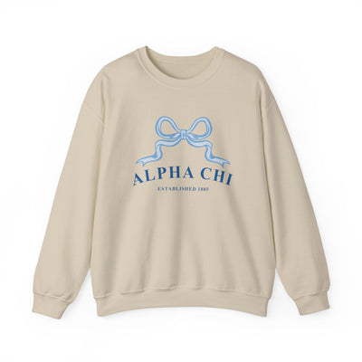 Alpha Chi Omega Ribbon Sorority Crewneck AXO Trendy Sweatshirt Big Little Recruitment Gift