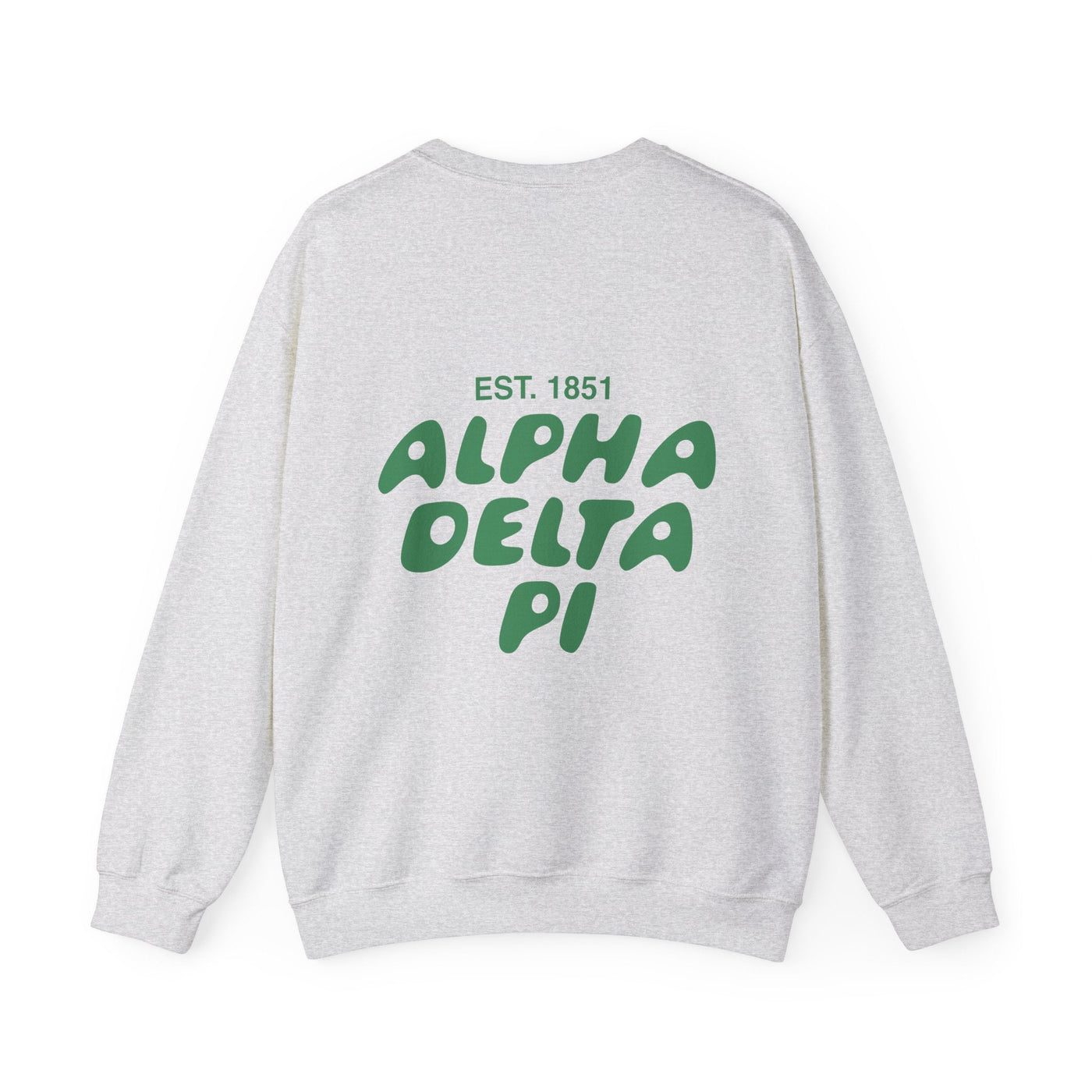 Alpha Delta Pi Bubble Font Sorority Crewneck Sweatshirt | ADPi Trendy Sweatshirt | Big Little Gift | Recruitment Gift