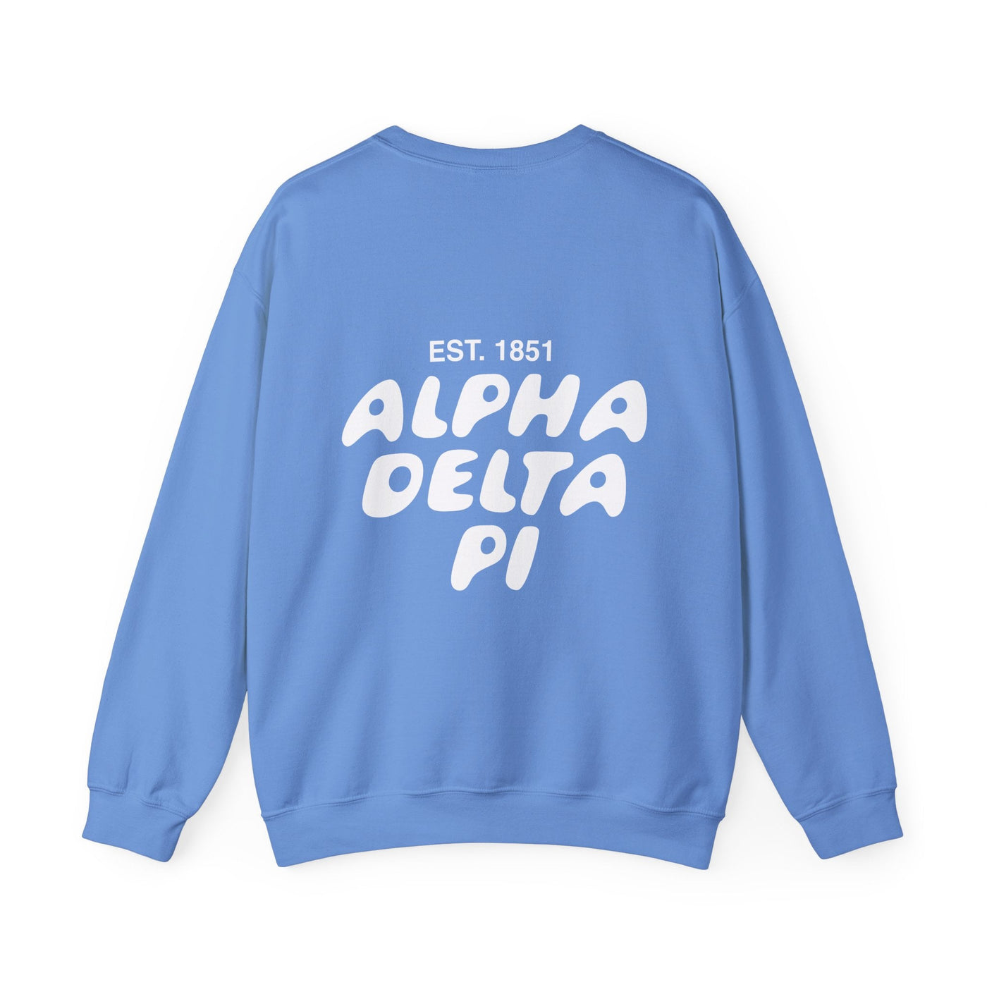 Alpha Delta Pi Bubble Font Sorority Crewneck Sweatshirt | ADPi Trendy Sweatshirt | Big Little Gift | Recruitment Gift