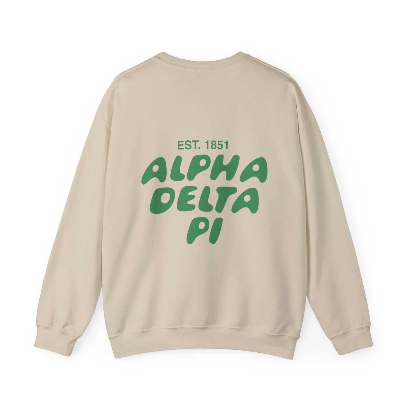 Alpha Delta Pi Bubble Font Sorority Crewneck Sweatshirt | ADPi Trendy Sweatshirt | Big Little Gift | Recruitment Gift