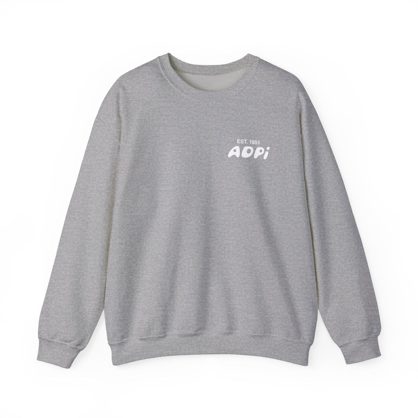 Alpha Delta Pi Bubble Font Sorority Crewneck Sweatshirt | ADPi Trendy Sweatshirt | Big Little Gift | Recruitment Gift