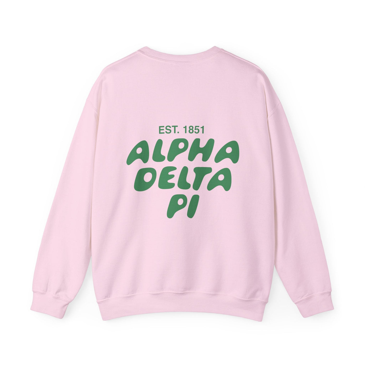 Alpha Delta Pi Bubble Font Sorority Crewneck Sweatshirt | ADPi Trendy Sweatshirt | Big Little Gift | Recruitment Gift