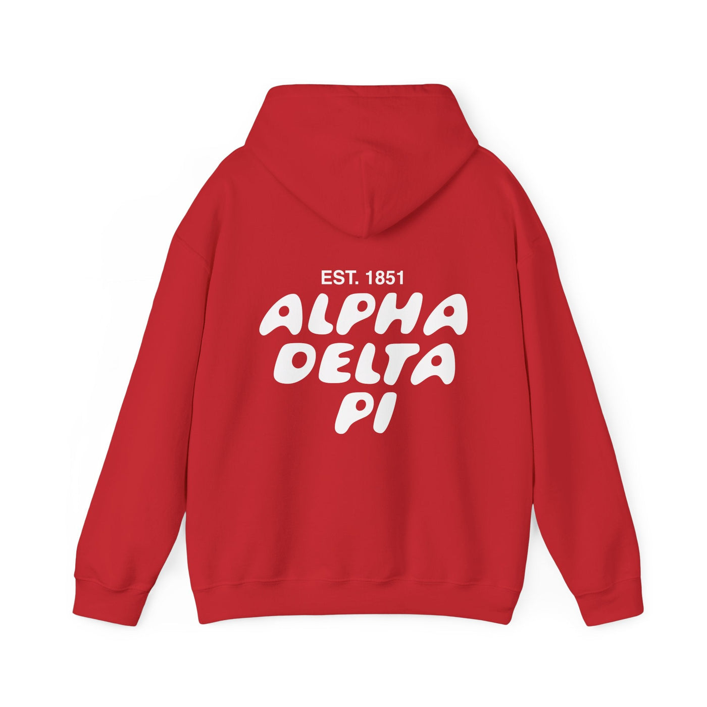 Alpha Delta Pi Bubble Font Sorority Hoodie | ADPi Trendy Sweatshirt | Big Little Gift | Recruitment Gift