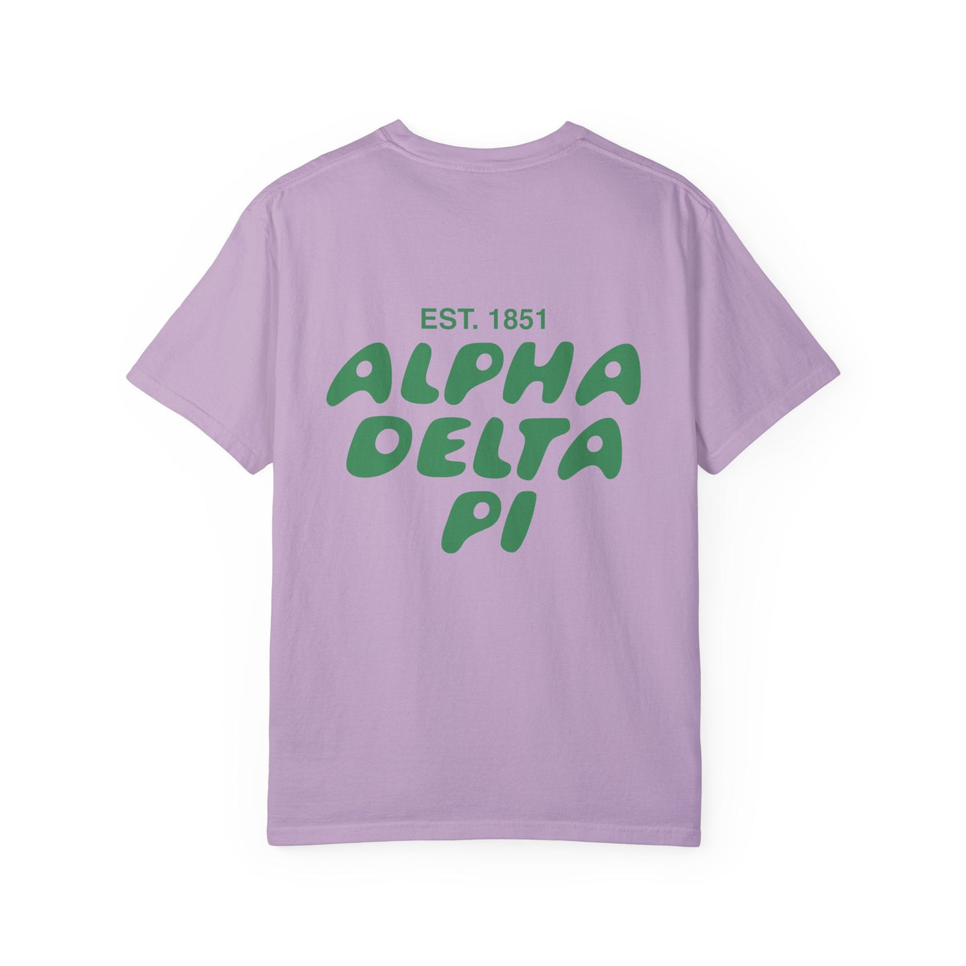 Alpha Delta Pi Bubble Letter T-Shirt | ADPi Trendy College Greek Custom Oversized Shirt | Big Little Sorority T Shirt Gift