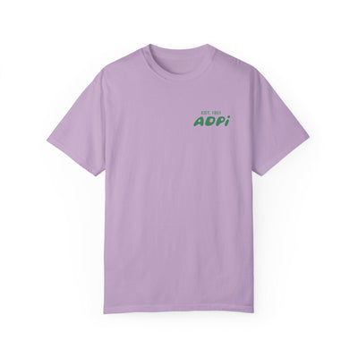 Alpha Delta Pi Bubble Letter T-Shirt | ADPi Trendy College Greek Custom Oversized Shirt | Big Little Sorority T Shirt Gift