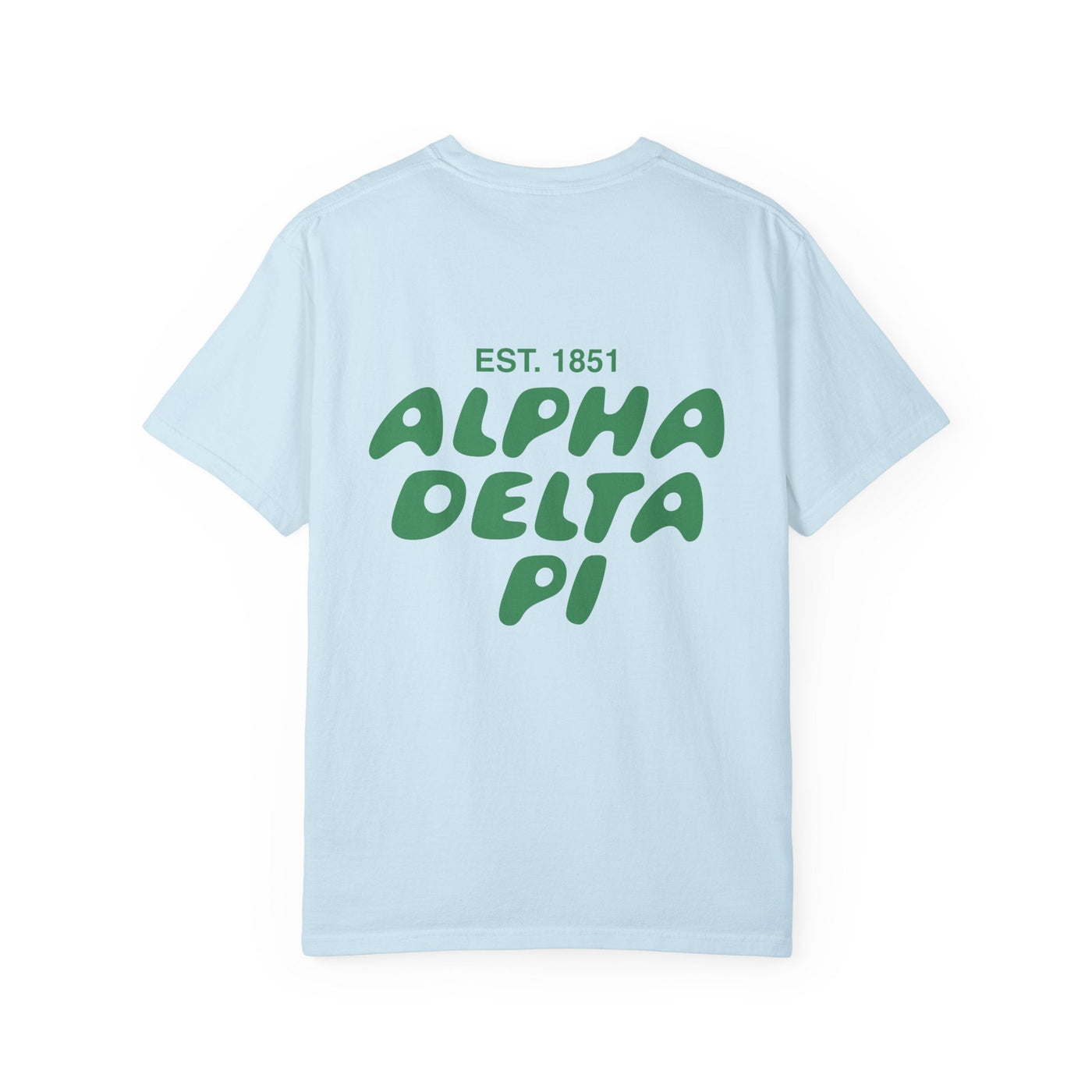 Alpha Delta Pi Bubble Letter T-Shirt | ADPi Trendy College Greek Custom Oversized Shirt | Big Little Sorority T Shirt Gift