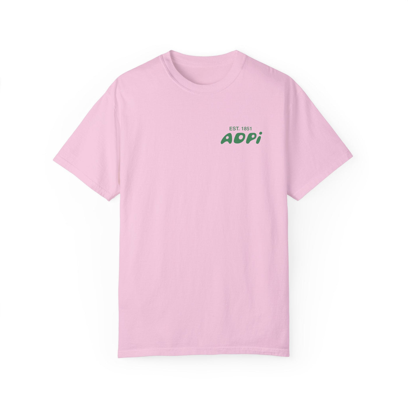 Alpha Delta Pi Bubble Letter T-Shirt | ADPi Trendy College Greek Custom Oversized Shirt | Big Little Sorority T Shirt Gift