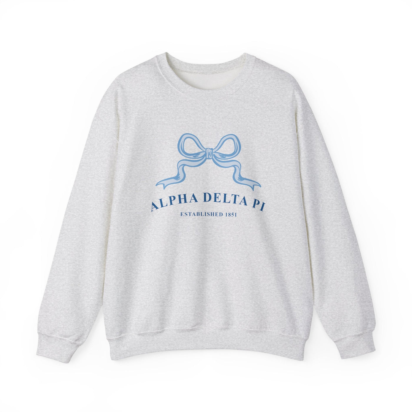 Alpha Delta Pi Ribbon Sorority Crewneck | ADPi Trendy Sweatshirt Big Little Recruitment Gift