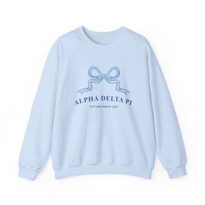 Alpha Delta Pi Ribbon Sorority Crewneck | ADPi Trendy Sweatshirt Big Little Recruitment Gift