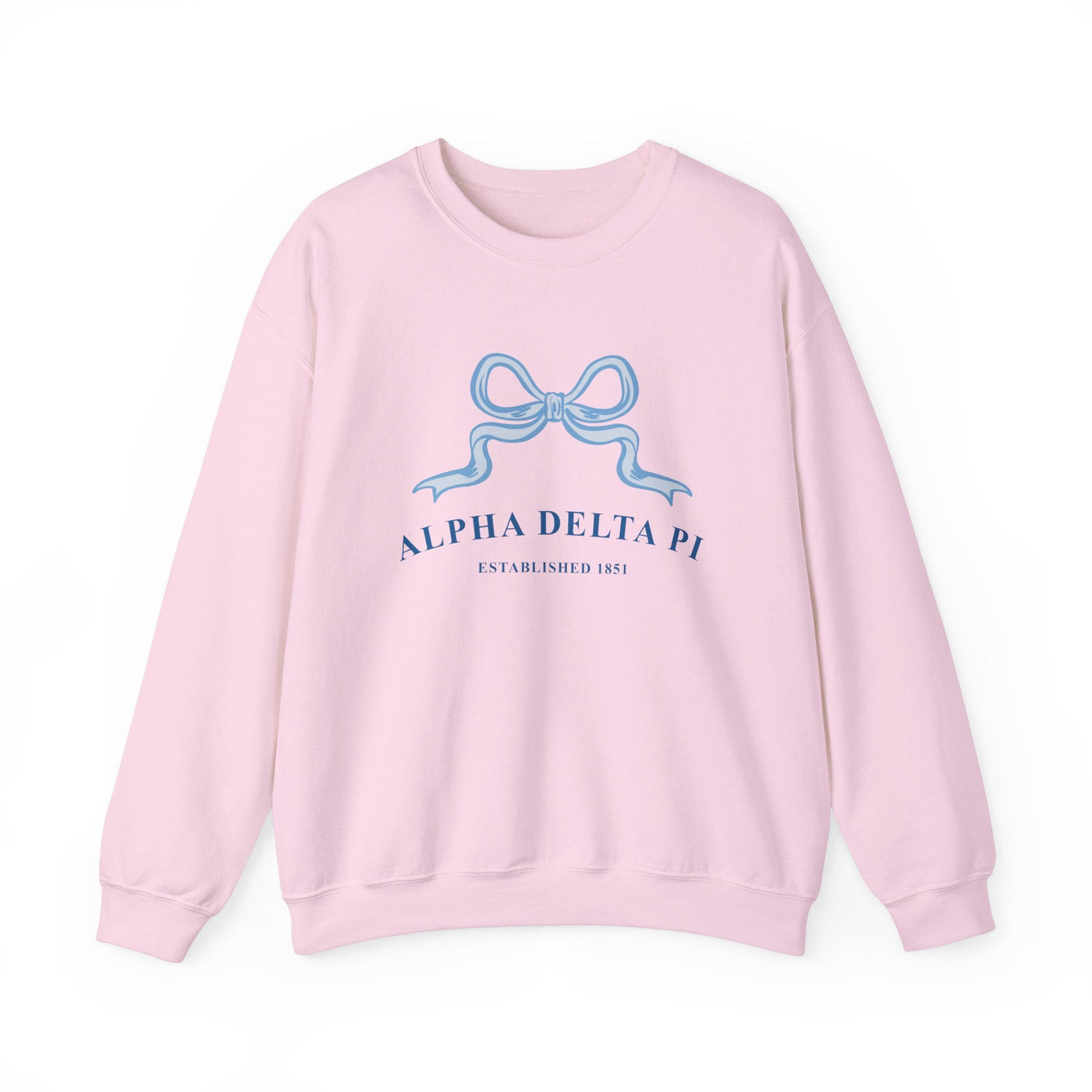 Alpha Delta Pi Ribbon Sorority Crewneck | ADPi Trendy Sweatshirt Big Little Recruitment Gift