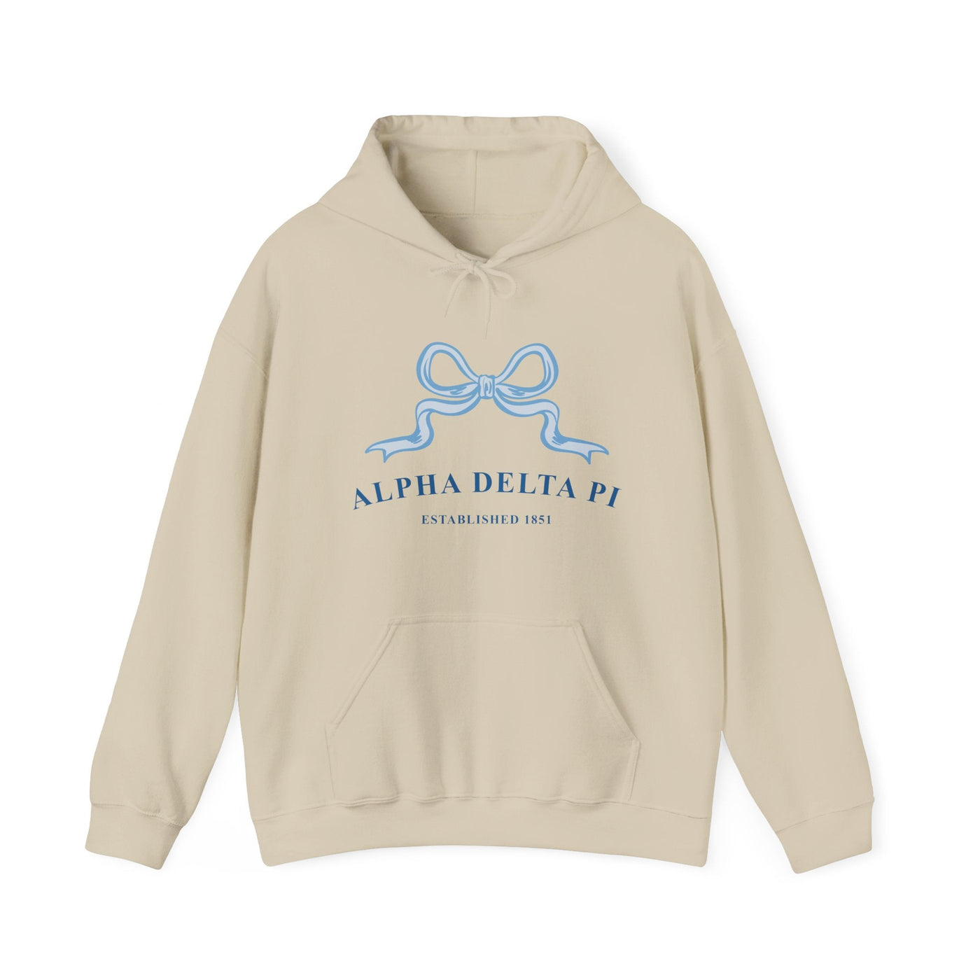 Alpha Delta Pi Ribbon Sorority Hoodie | ADPi Trendy Sweatshirt Big Little Recruitment Gift