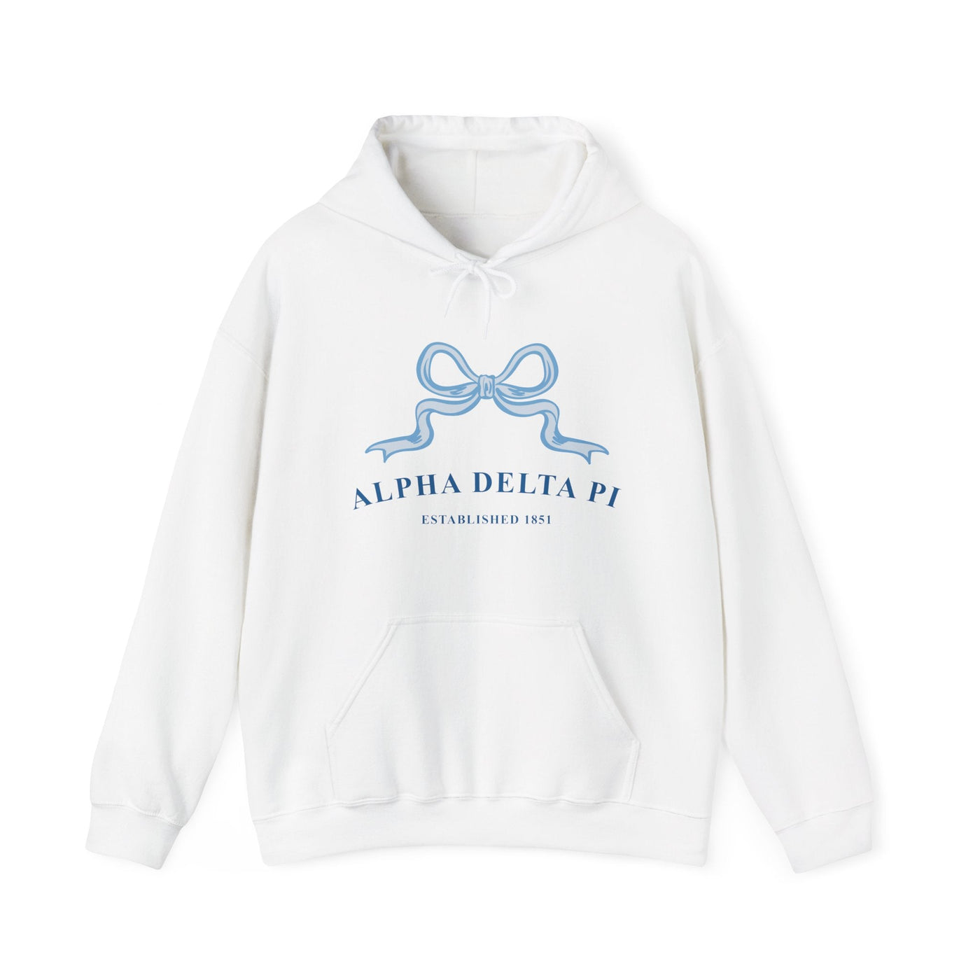 Alpha Delta Pi Ribbon Sorority Hoodie | ADPi Trendy Sweatshirt Big Little Recruitment Gift