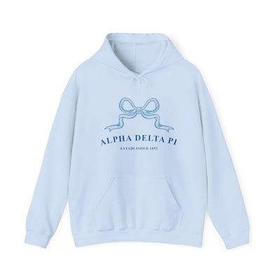 Alpha Delta Pi Ribbon Sorority Hoodie | ADPi Trendy Sweatshirt Big Little Recruitment Gift