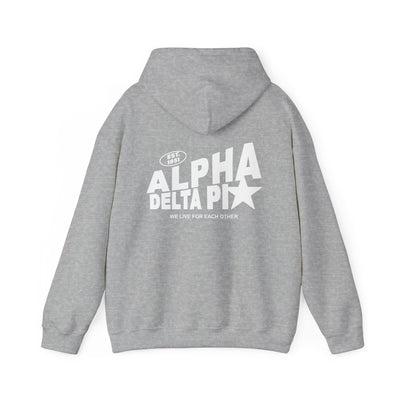 Alpha Delta Pi Trendy Star Sorority Hoodie | ADPi Cute Sweatshirt | Big Little Gift | Recruitment Gift