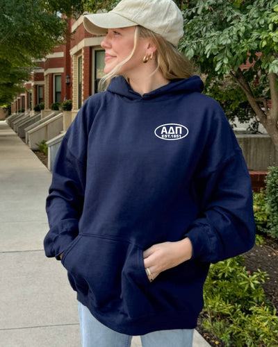 Alpha Delta Pi Trendy Star Sorority Hoodie | ADPi Cute Sweatshirt | Big Little Gift | Recruitment Gift