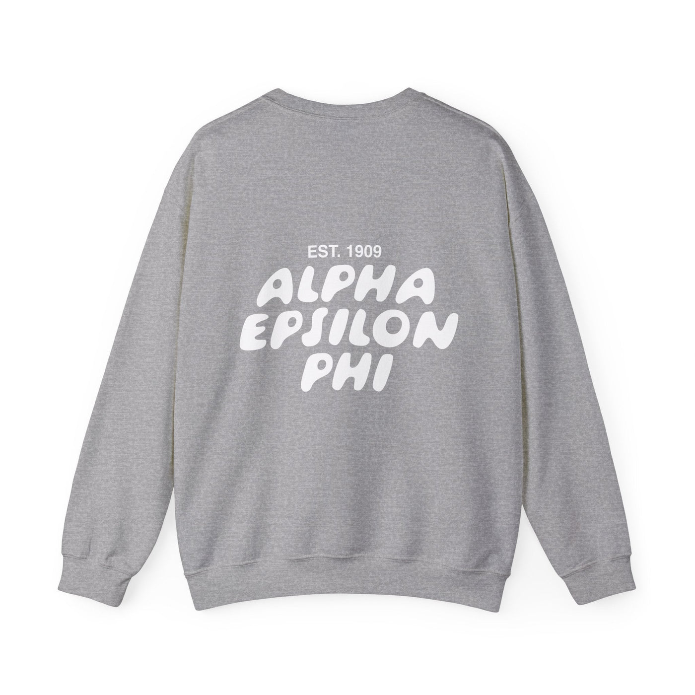 Alpha Epsilon Phi Bubble Font Sorority Crewneck Sweatshirt | AEPhi Trendy Sweatshirt | Big Little Gift | Recruitment Gift