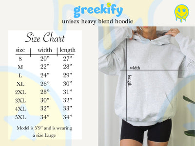 Alpha Epsilon Phi Bubble Font Sorority Hoodie | AEPhi Trendy Sweatshirt | Big Little Gift | Recruitment Gift