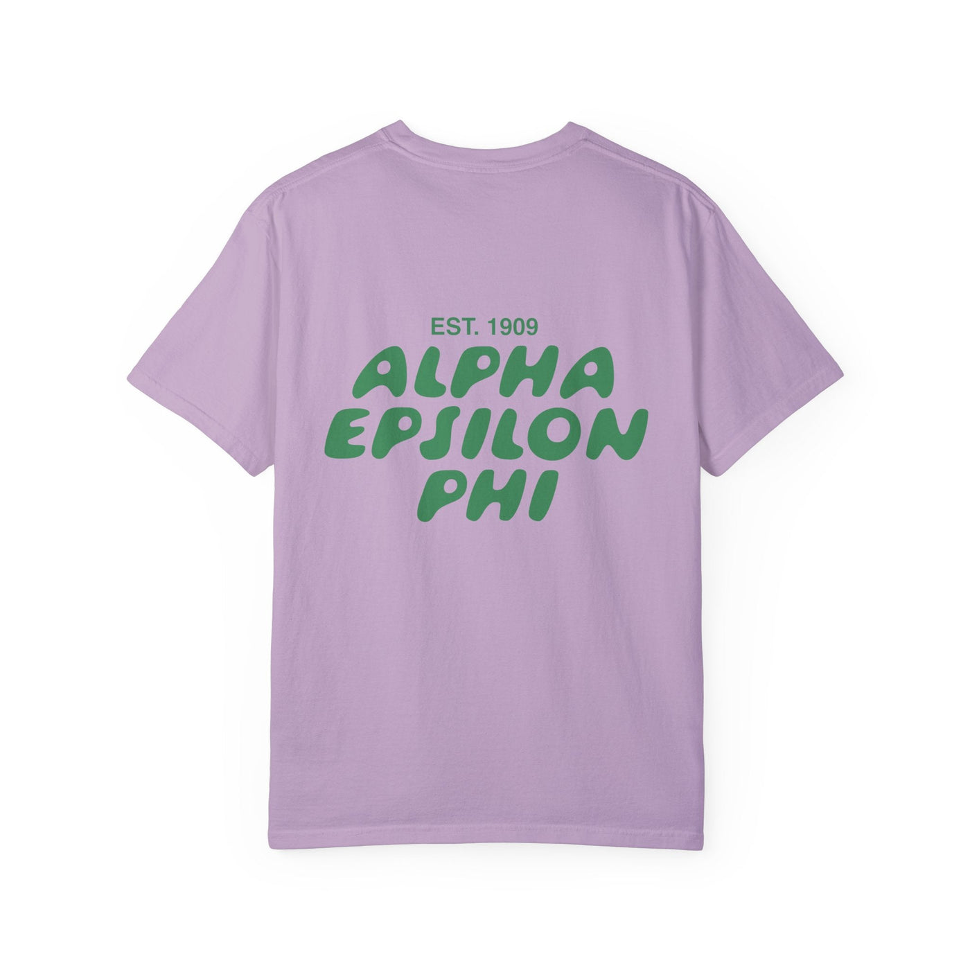 Alpha Epsilon Phi Bubble Letter T-Shirt | AEPhi Trendy College Greek Custom Oversized Shirt | Big Little Sorority T Shirt Gift