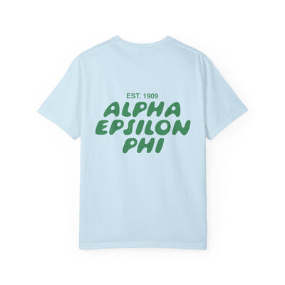 Alpha Epsilon Phi Bubble Letter T-Shirt | AEPhi Trendy College Greek Custom Oversized Shirt | Big Little Sorority T Shirt Gift