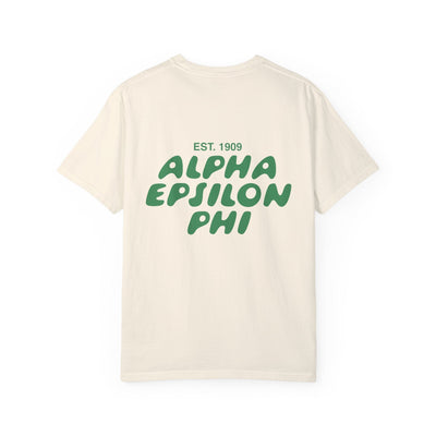 Alpha Epsilon Phi Bubble Letter T-Shirt | AEPhi Trendy College Greek Custom Oversized Shirt | Big Little Sorority T Shirt Gift