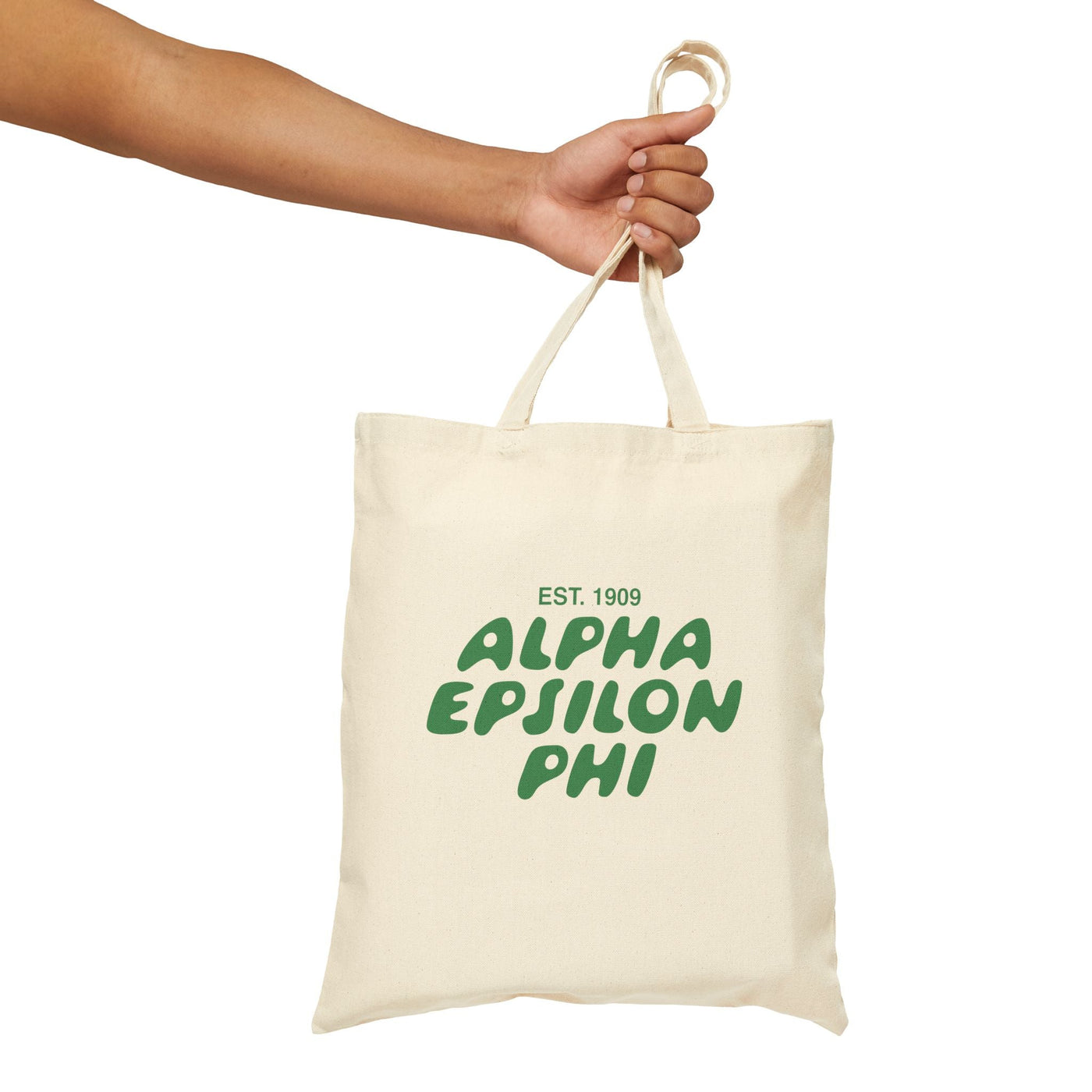 Alpha Epsilon Phi Bubble Text Trendy Tote Bag | AEPhi College Sorority Beach Bag | Big Little Gift