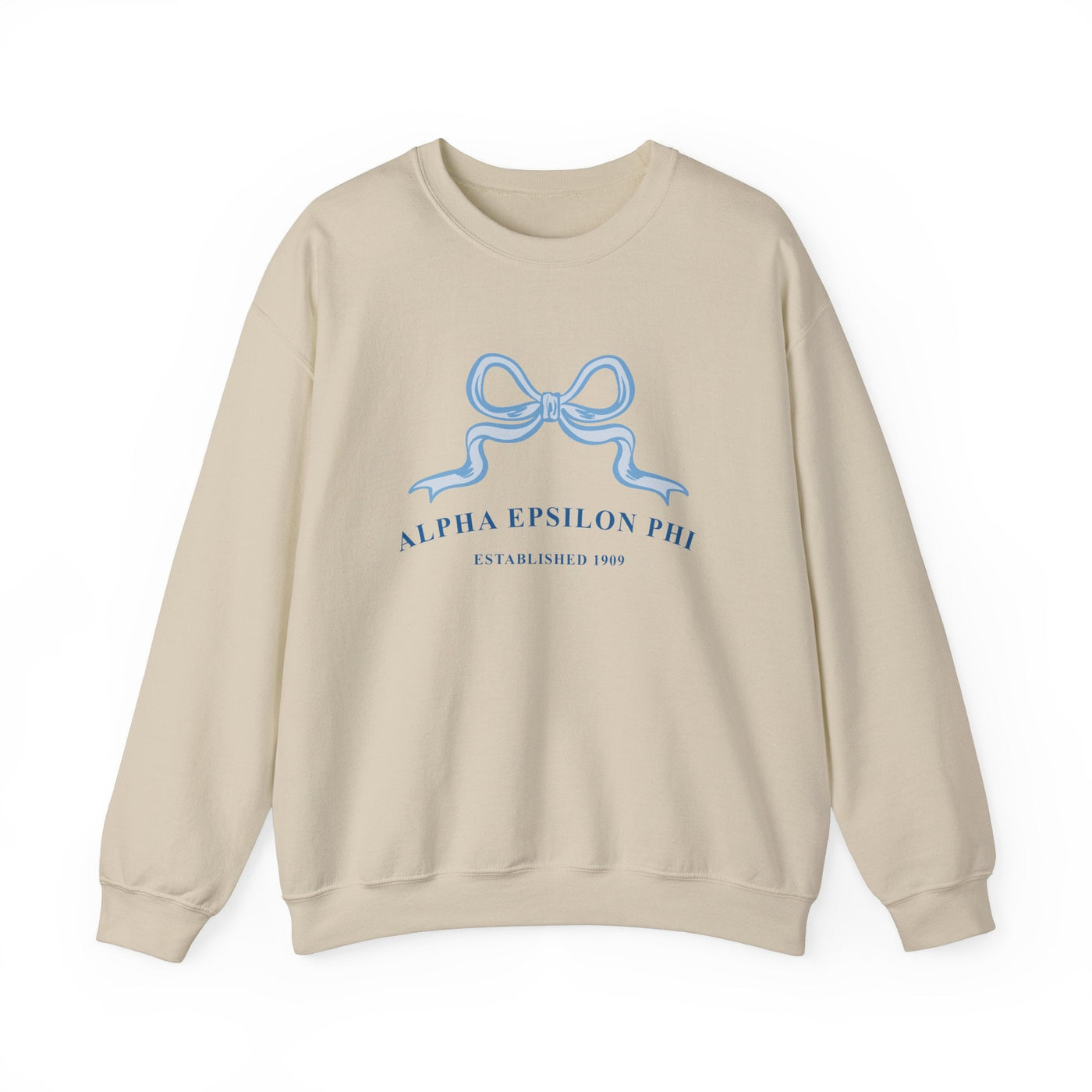 Alpha Epsilon Phi Ribbon Sorority Crewneck | AEPhi Trendy Sweatshirt Big Little Recruitment Gift