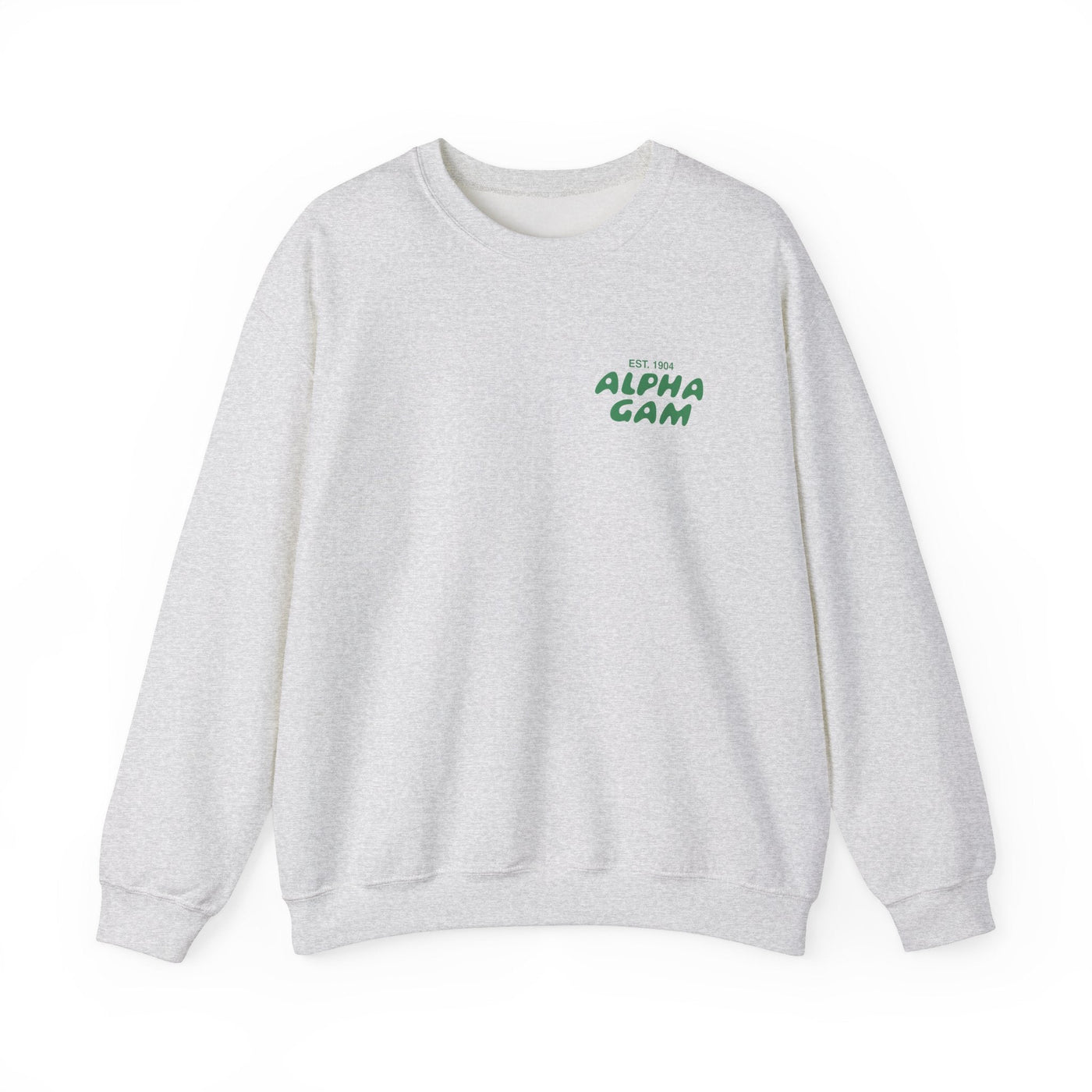 Alpha Gamma Delta Bubble Font Sorority Crewneck Sweatshirt | Alpha Gam Trendy Sweatshirt | Big Little Gift | Recruitment Gift