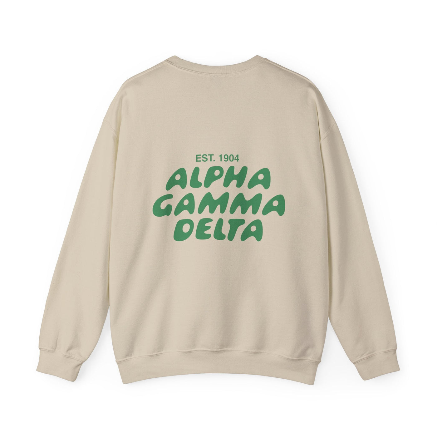 Alpha Gamma Delta Bubble Font Sorority Crewneck Sweatshirt | Alpha Gam Trendy Sweatshirt | Big Little Gift | Recruitment Gift