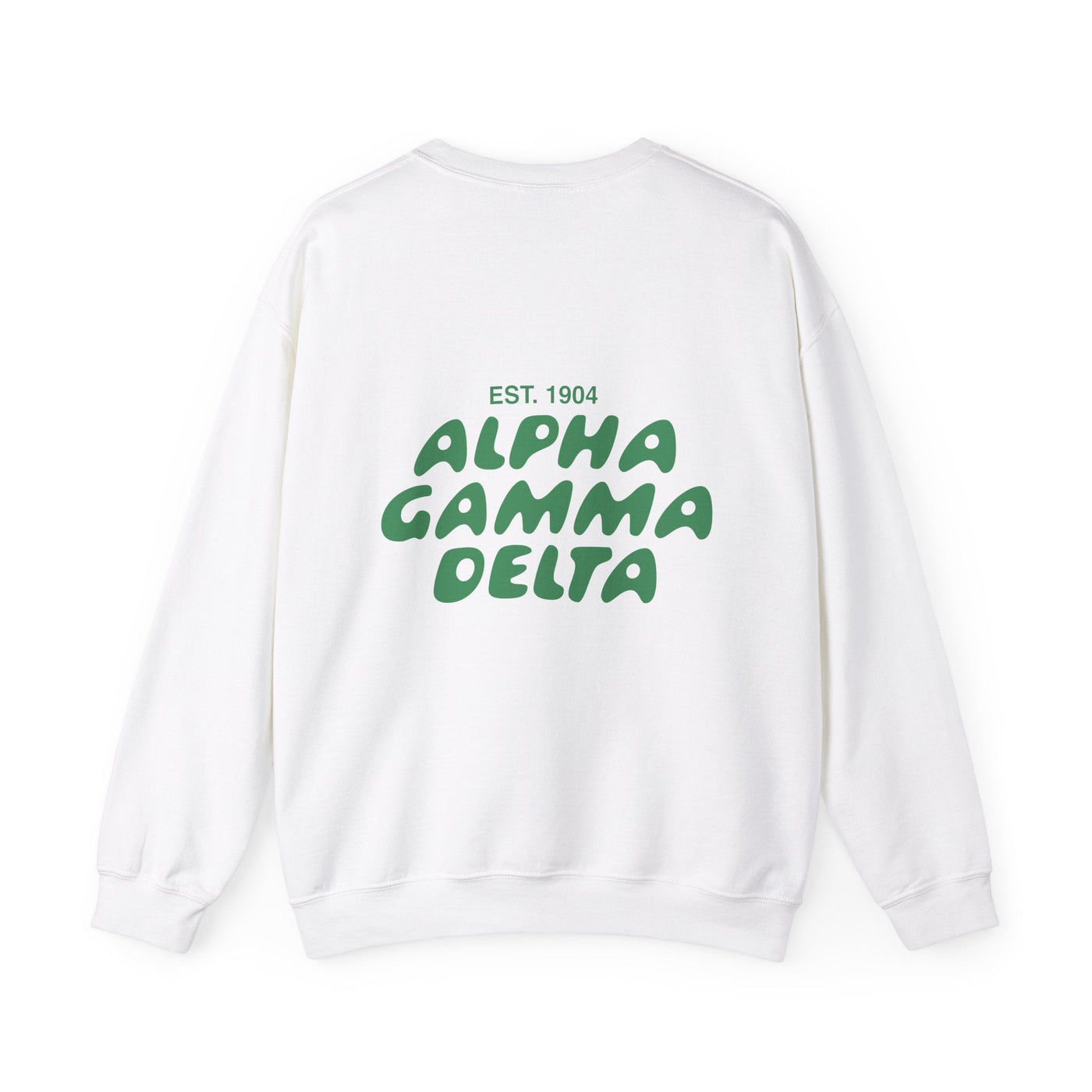 Alpha Gamma Delta Bubble Font Sorority Crewneck Sweatshirt | Alpha Gam Trendy Sweatshirt | Big Little Gift | Recruitment Gift