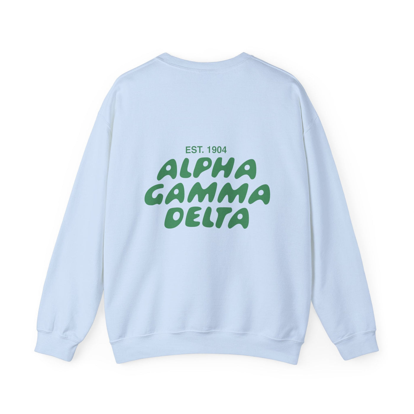 Alpha Gamma Delta Bubble Font Sorority Crewneck Sweatshirt | Alpha Gam Trendy Sweatshirt | Big Little Gift | Recruitment Gift