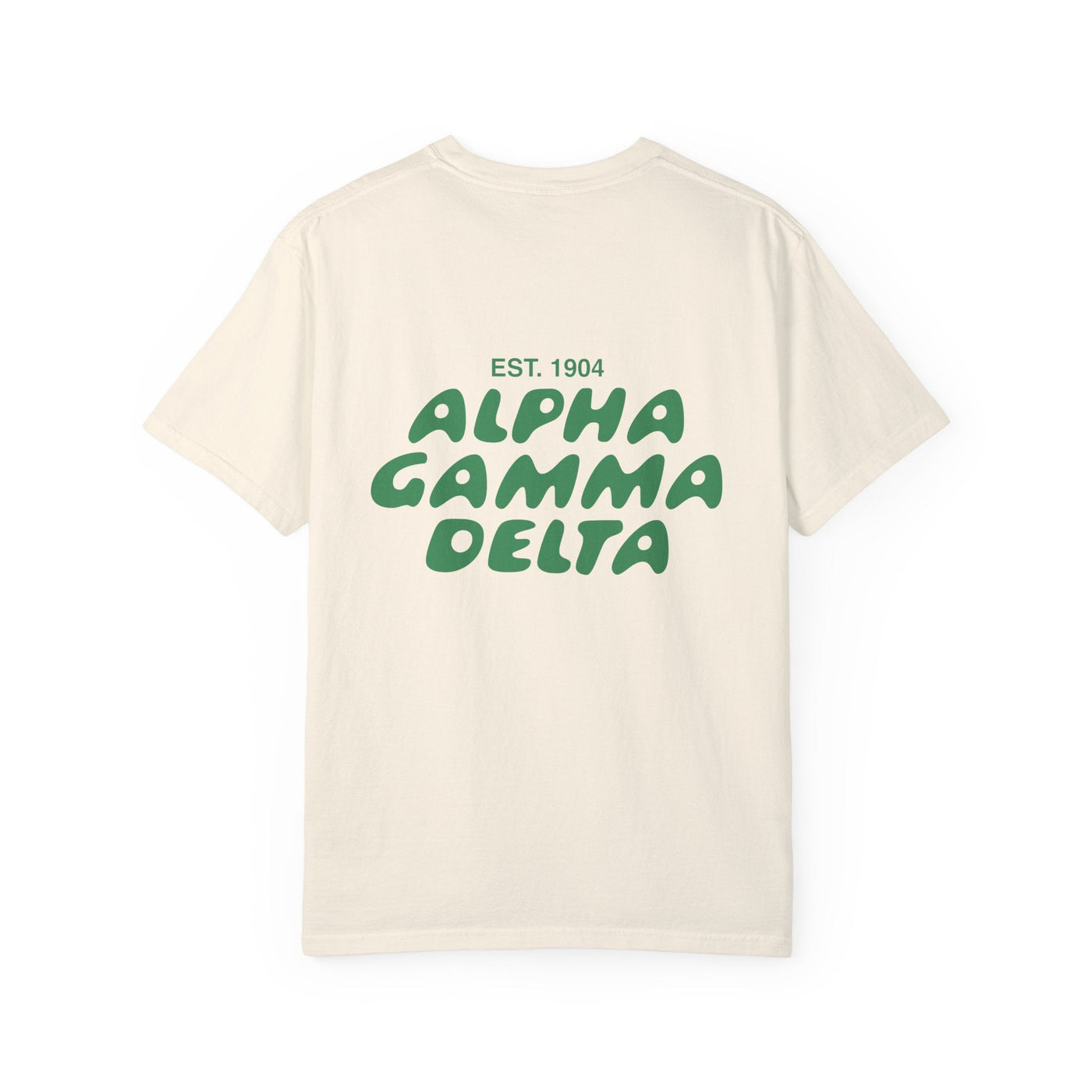 Alpha Gamma Delta Bubble Letter T-Shirt | Alpha Gam Trendy College Greek Custom Oversized Shirt | Big Little Sorority T Shirt Gift