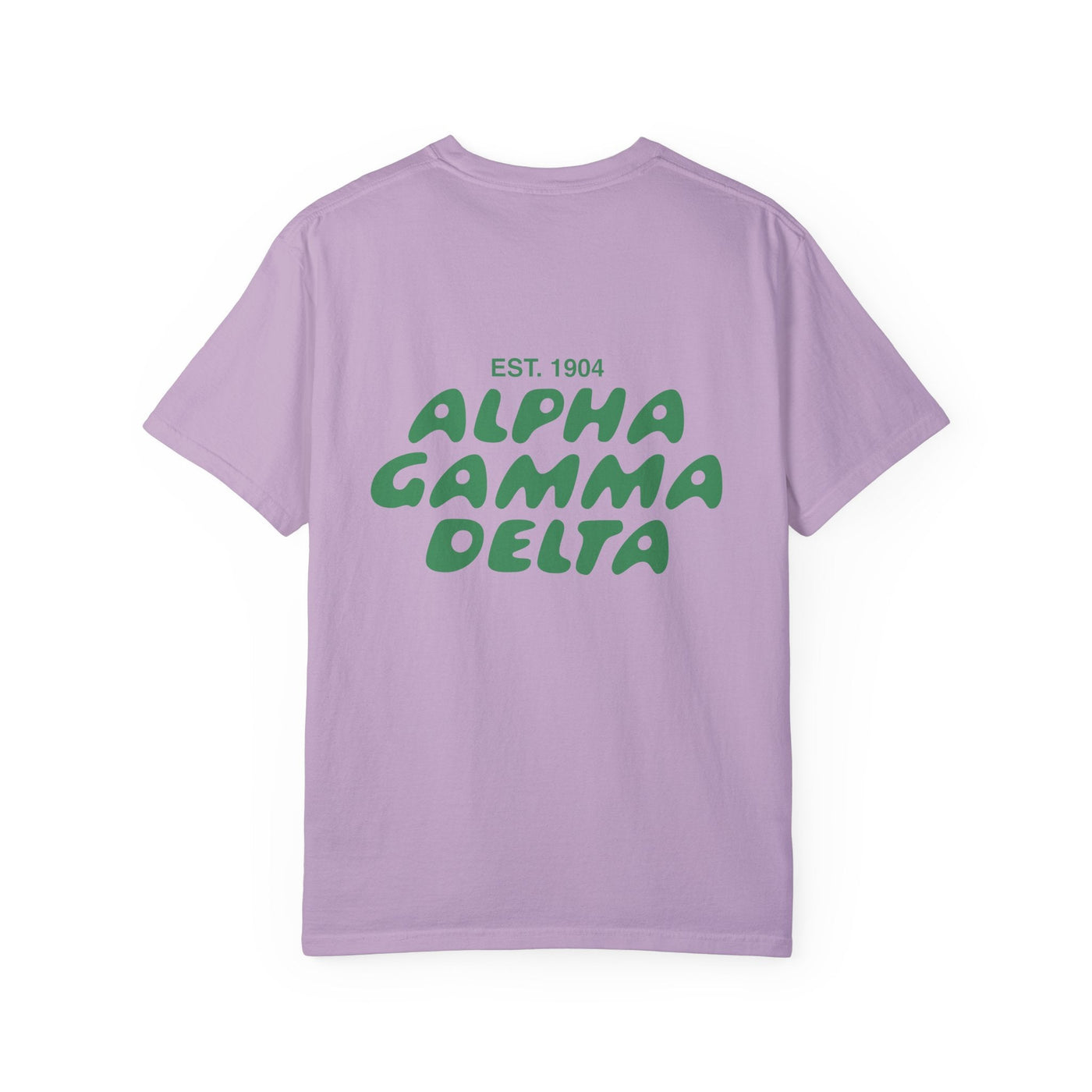 Alpha Gamma Delta Bubble Letter T-Shirt | Alpha Gam Trendy College Greek Custom Oversized Shirt | Big Little Sorority T Shirt Gift